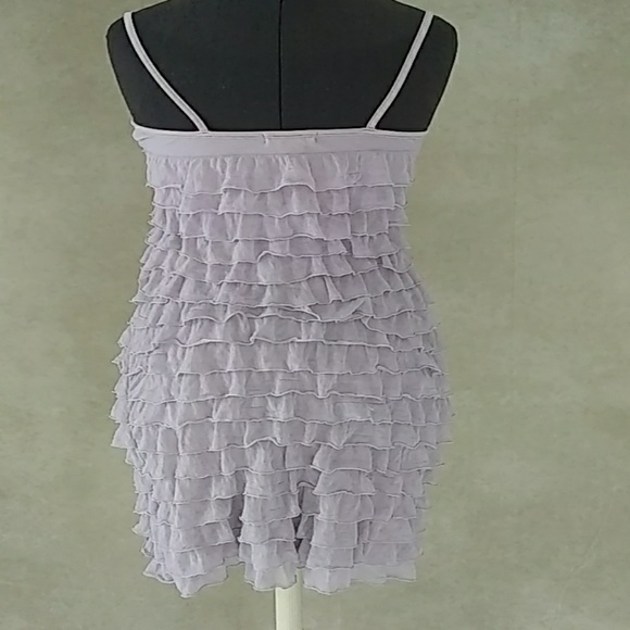 Layered, ruffled, thin strap, short dress - Picture 2 of 5